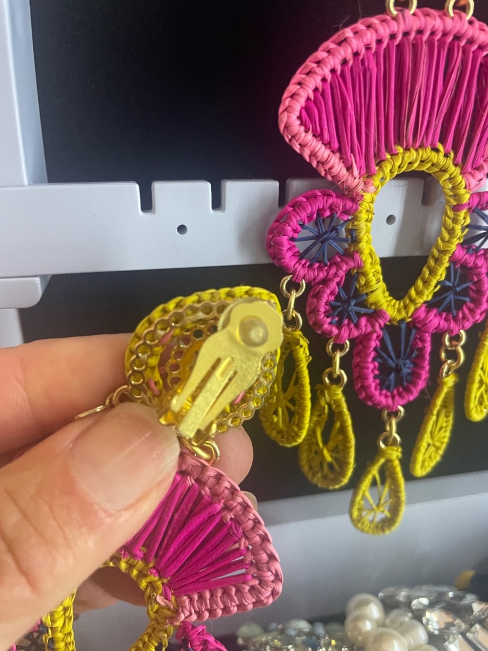 Mercedes Salazar Raffia Earrings - Picture 2 of 6